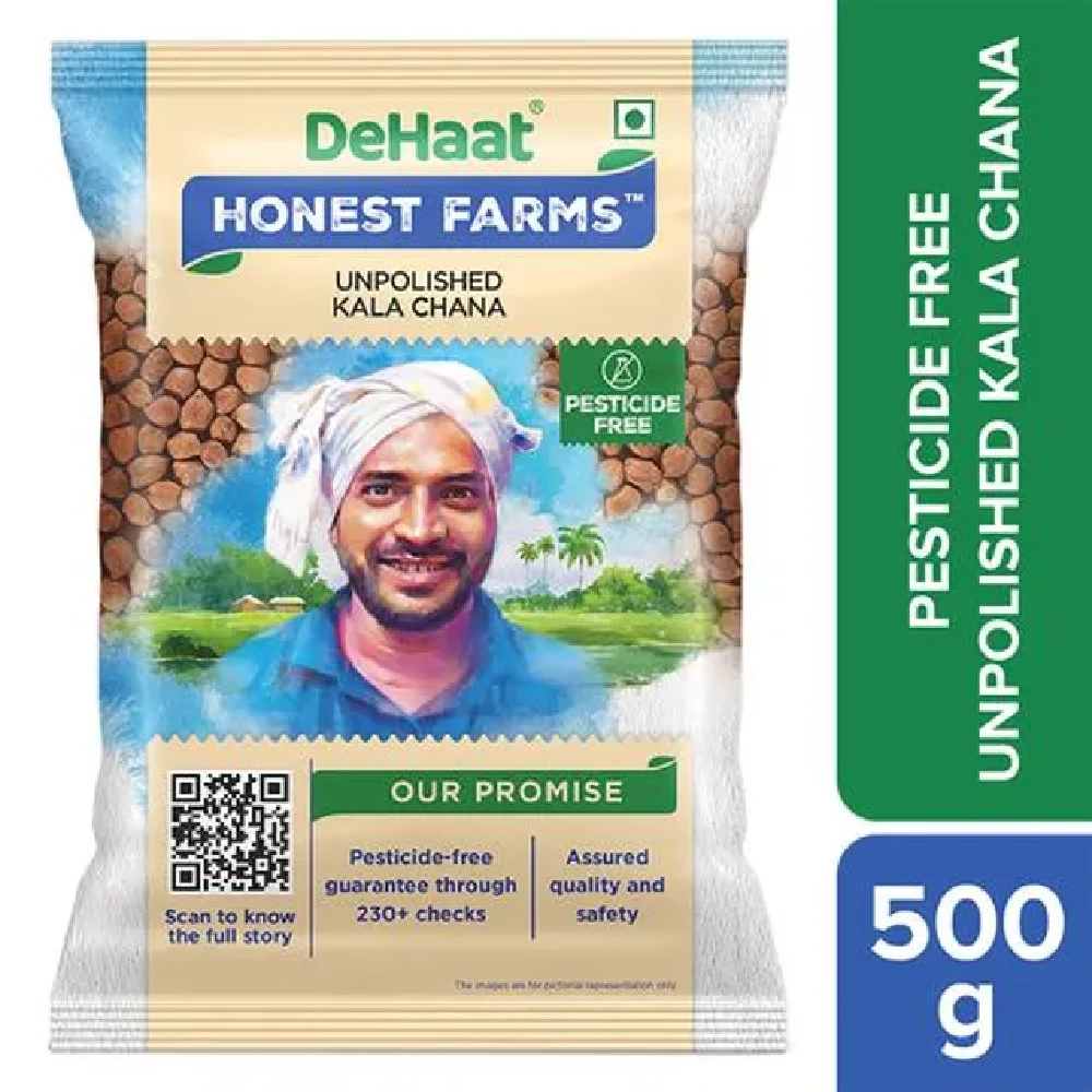 Dehaat Honest Farms Unpolished Kala Chana - Pesticide Free, 500 g-1.webp
